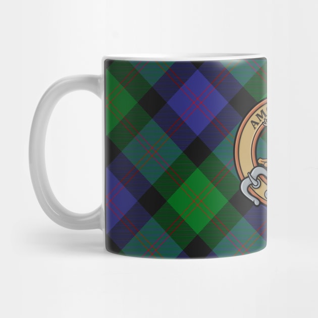 Clan Blair Crest over Tartan by sifis